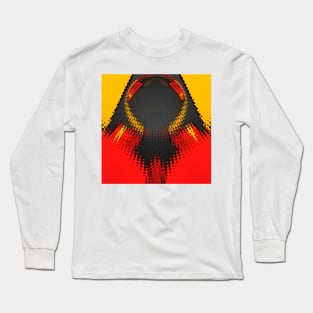 GUARDİAN. Abstract  design in vivid RED and YELLOW Long Sleeve T-Shirt